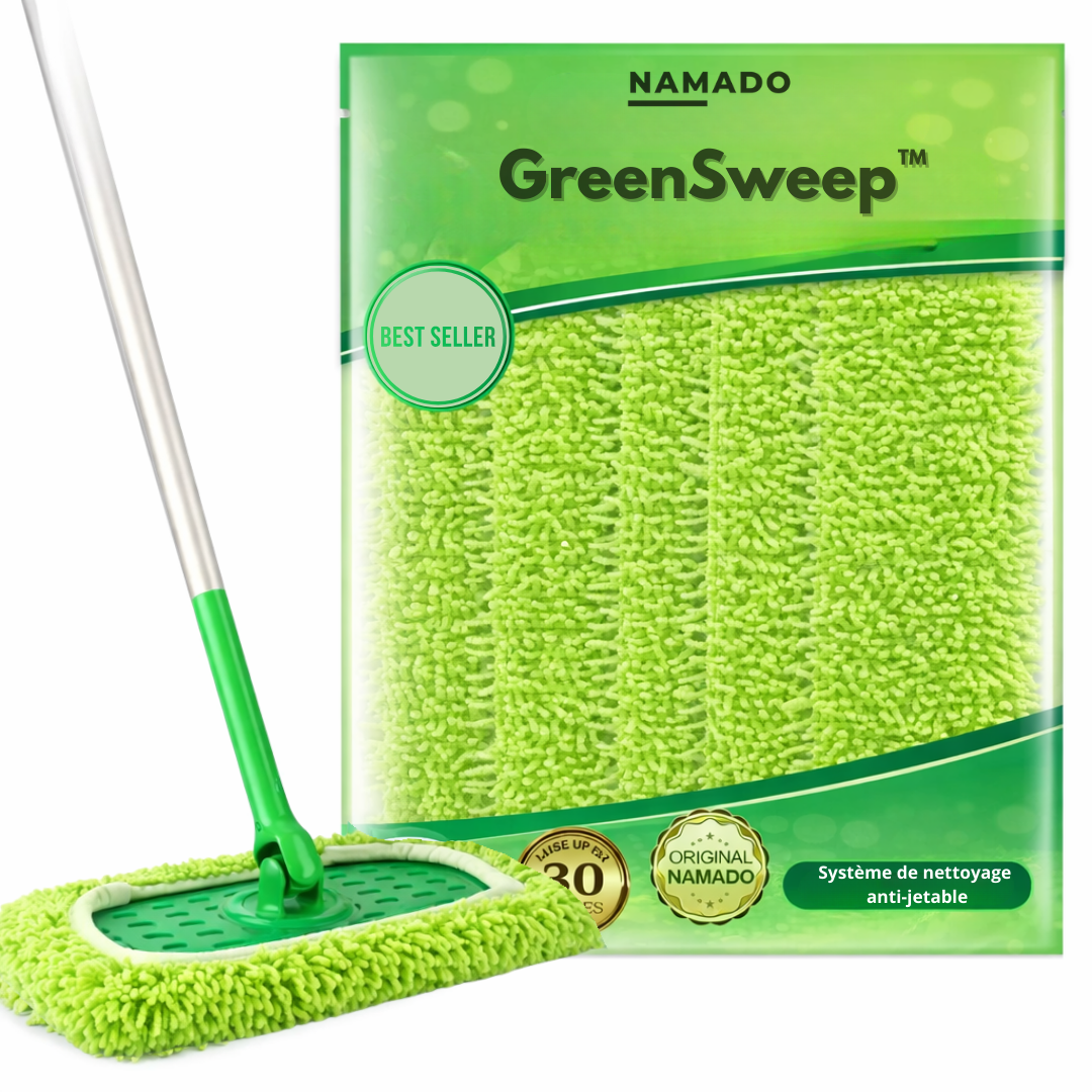 Namado GreenSweep™ - Chiffon réutilisable pour Swiffer (avec microfibres longues)