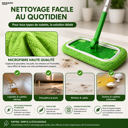 Namado GreenSweep™ - Plus besoin d’acheter des lingettes jetables pour Swiffer